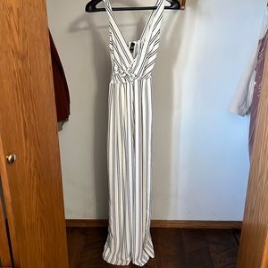 Black and white striped jumper